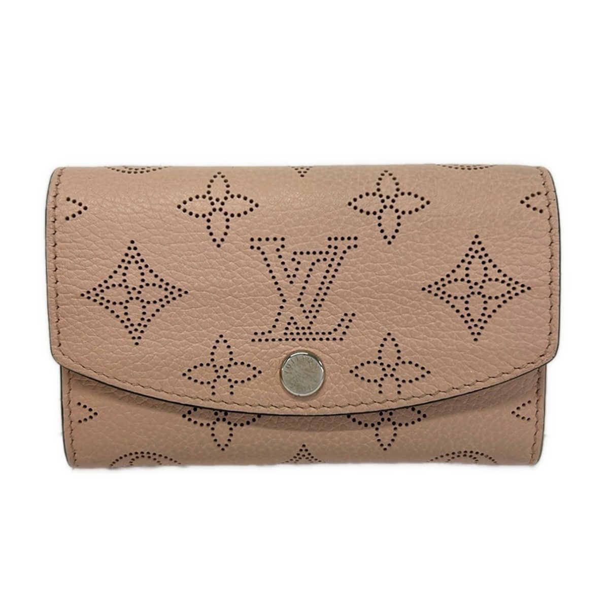 Louis Vuitton Coin Purse Mahina Porte Monnaie Magnolia Leather Cowhide