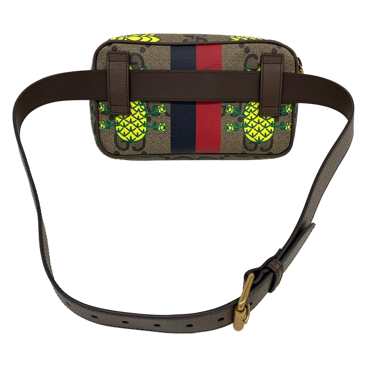 Gucci Waist Pouch GG Plus Supreme Ebony Beige Dark Brown Multi Pineapple Leather — view 3