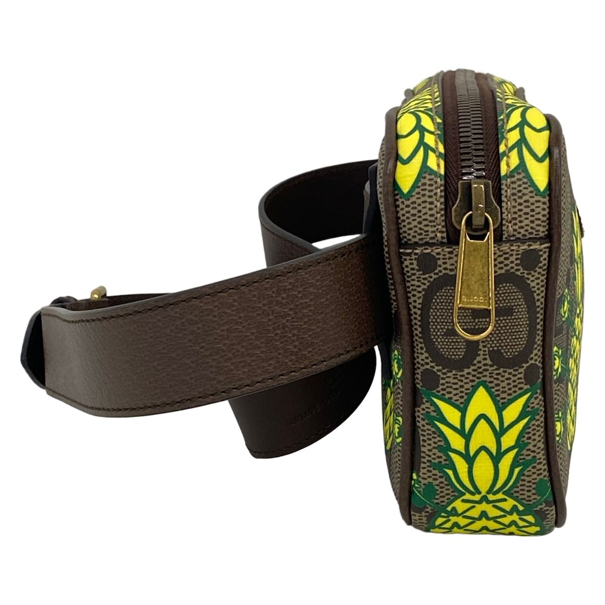 Gucci Waist Pouch GG Plus Supreme Ebony Beige Dark Brown Multi Pineapple Leather — view 2
