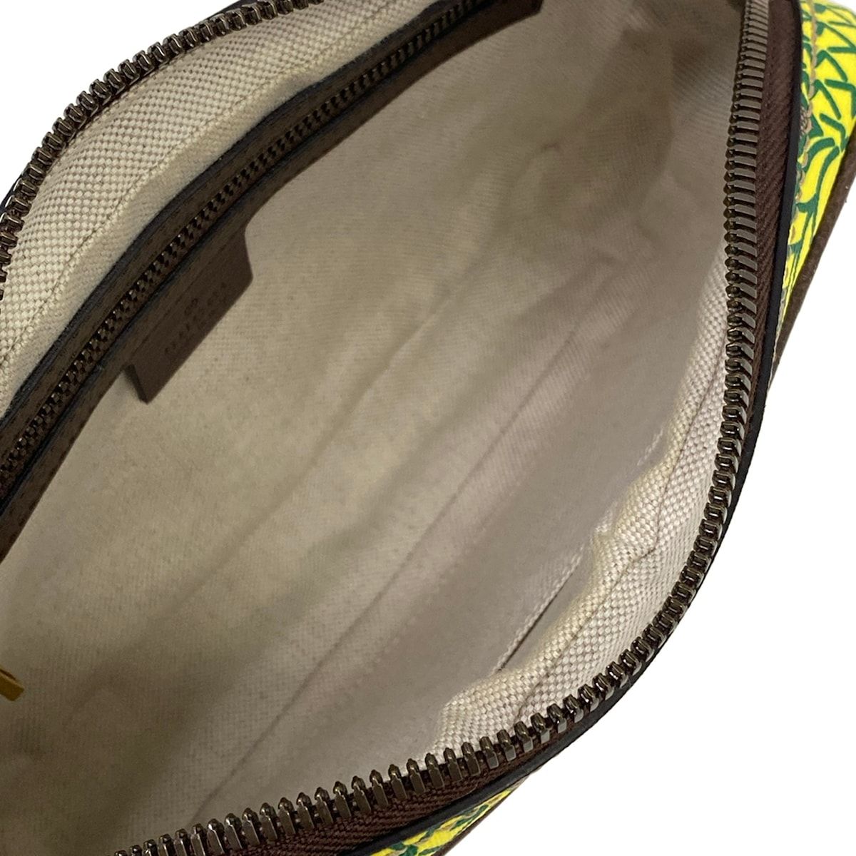 Gucci Waist Pouch GG Plus Supreme Ebony Beige Dark Brown Multi Pineapple Leather — view 7