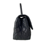 Chanel Handbag Small Top Handle Flap Bag Quilted Coco XS Black — view 2