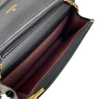 Chanel Wallet Quilted Black Chain Gold Shoulder Bag — view 4