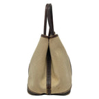 Hermes Tote Bag Garden Party TPM Ivory Dark Brown Silver Leather — view 2
