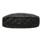 Chanel Shoulder Bag Quilted Black Gold Tassel Chain Lambskin — view 5