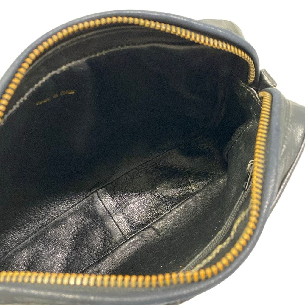 Chanel Shoulder Bag Quilted Black Gold Tassel Chain Lambskin — view 7
