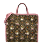 Gucci Tote Bag Yuko Higuchi GG Plus Supreme Beige Dark Brown Multi 2-Way Rabbit