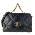 Chanel Shoulder Bag Chanel 19 Large Flap Black Chain 2-Way Lambskin