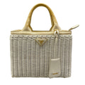 Prada Handbag White Ivory Basket Bag