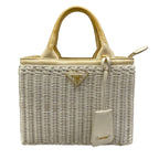 Prada Handbag White Ivory Basket Bag