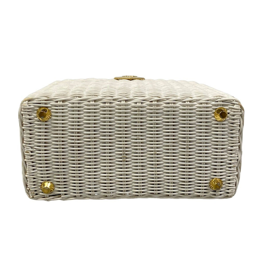 Prada Handbag White Ivory Basket Bag — view 5