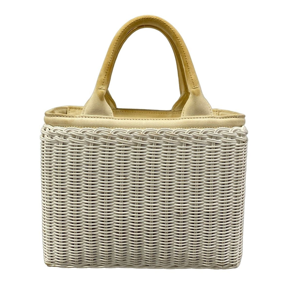 Prada Handbag White Ivory Basket Bag — view 3