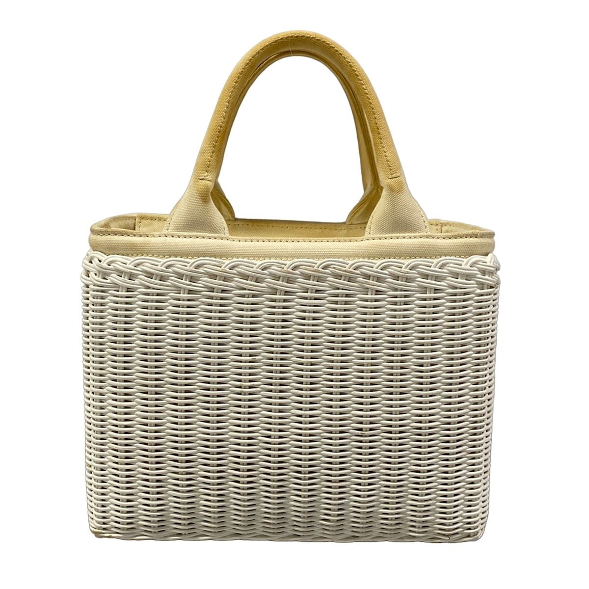 Prada Handbag White Ivory Basket Bag — view 3