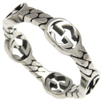 Gucci Interlocking G Chain Ring Silver