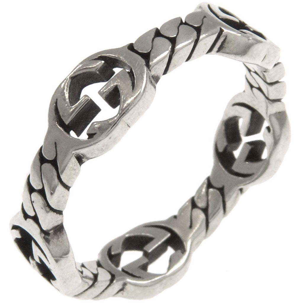 Gucci Interlocking G Chain Ring Silver — view 2