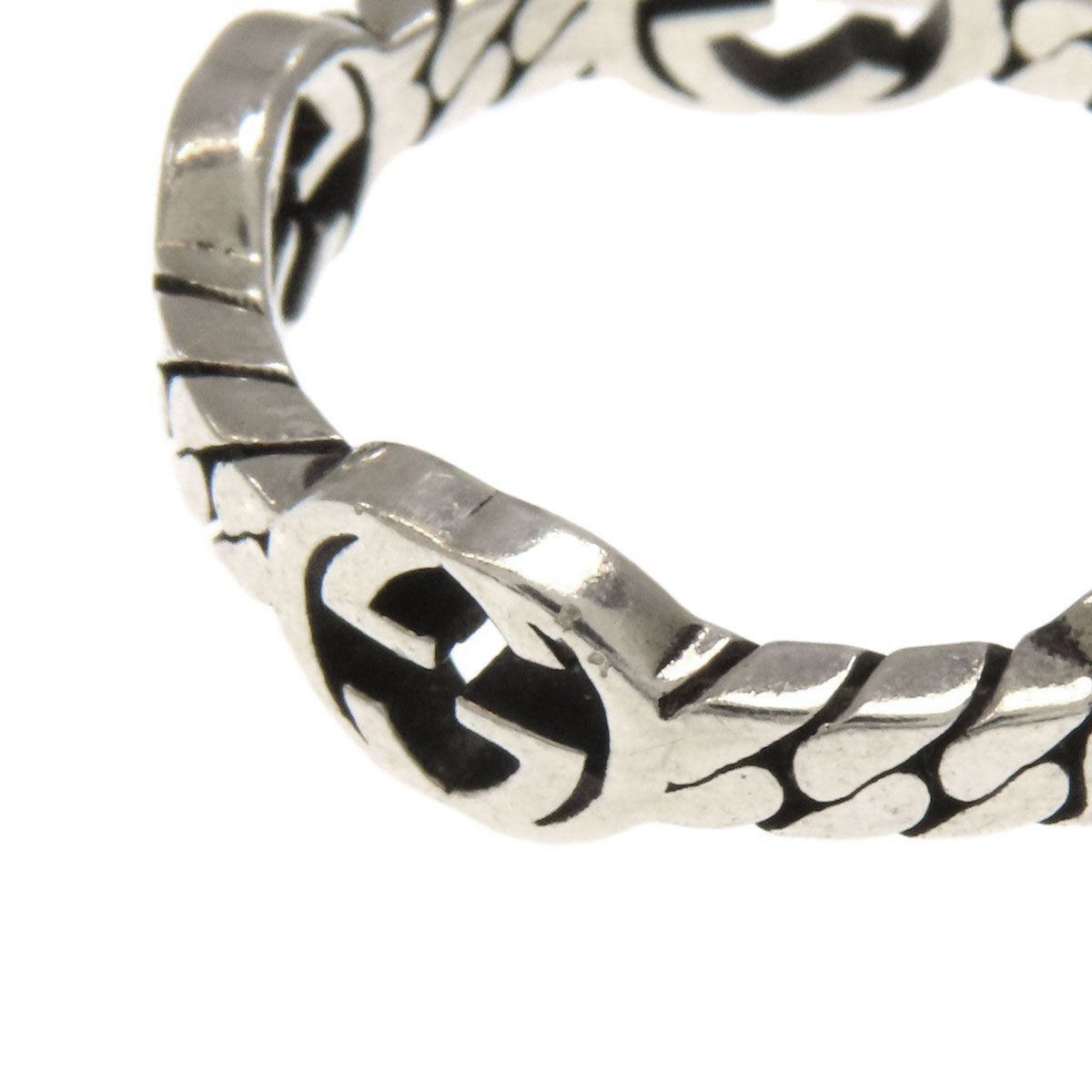 Gucci Interlocking G Chain Ring Silver — view 6
