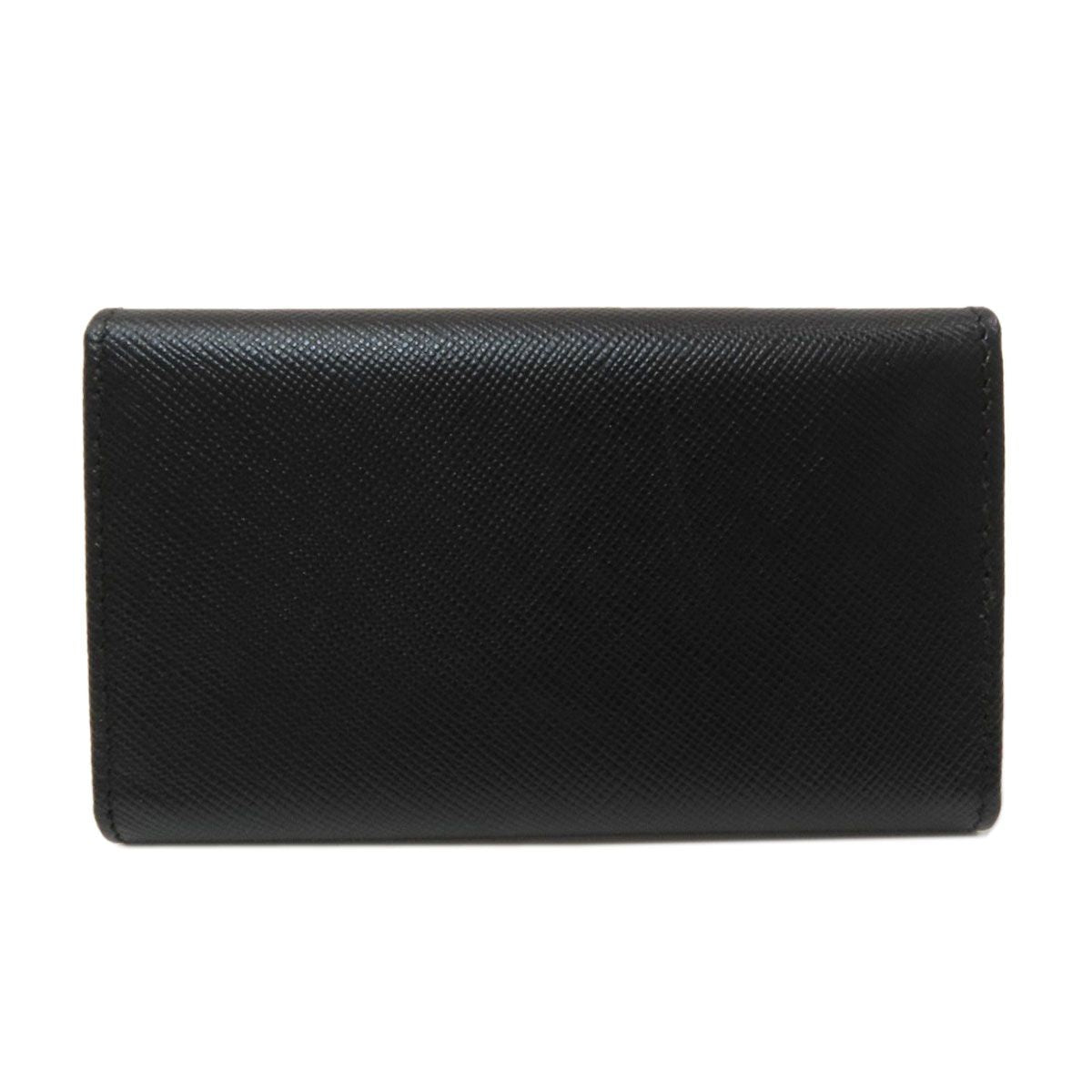 Prada Triangle Logo Key Case Saffiano Key Holder — view 2