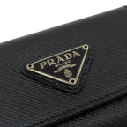 Prada Triangle Logo Key Case Saffiano Key Holder — view 7