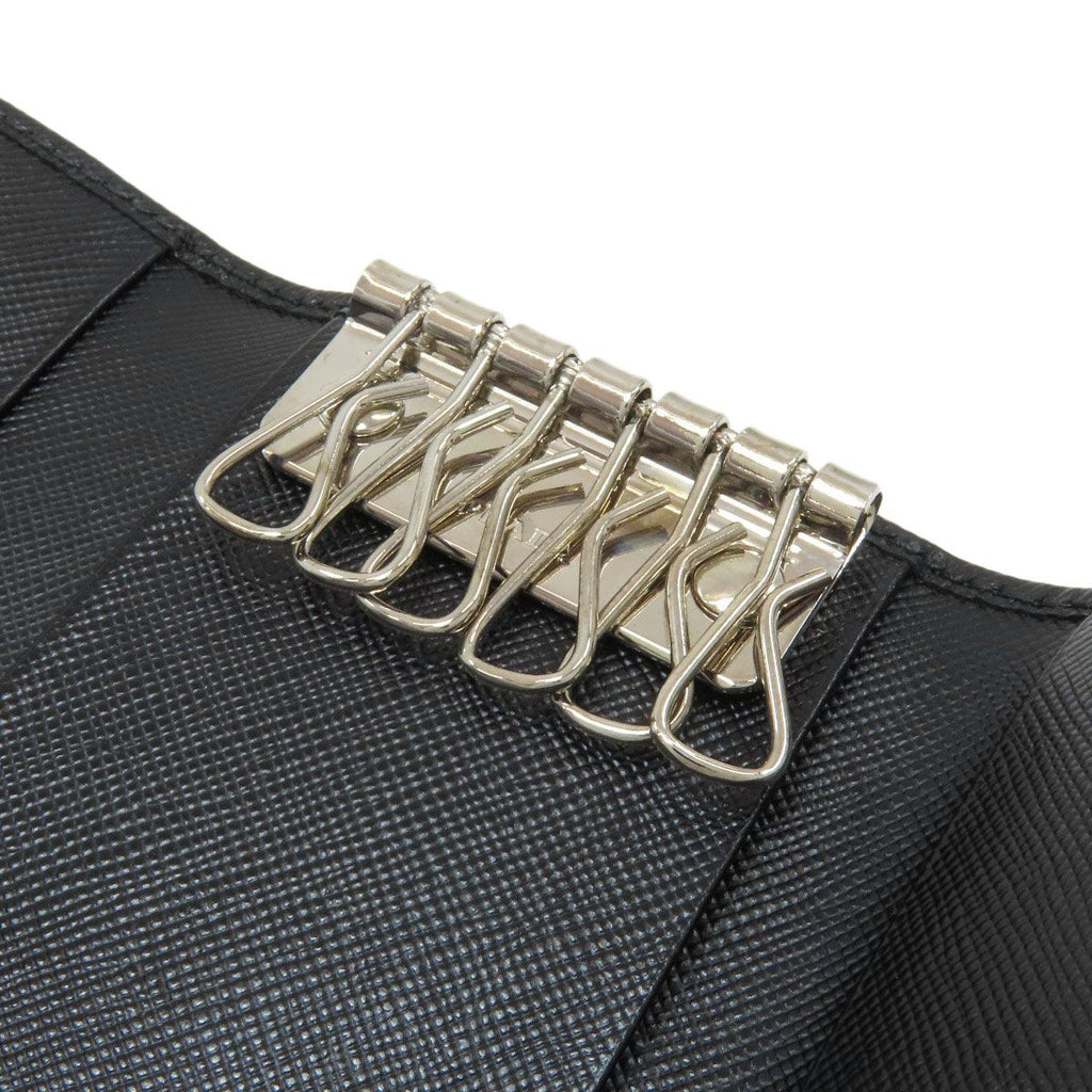 Prada Triangle Logo Key Case Saffiano Key Holder — view 5