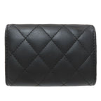 Chanel Quilted Compact Wallet Gold Trifold Lambskin — view 2