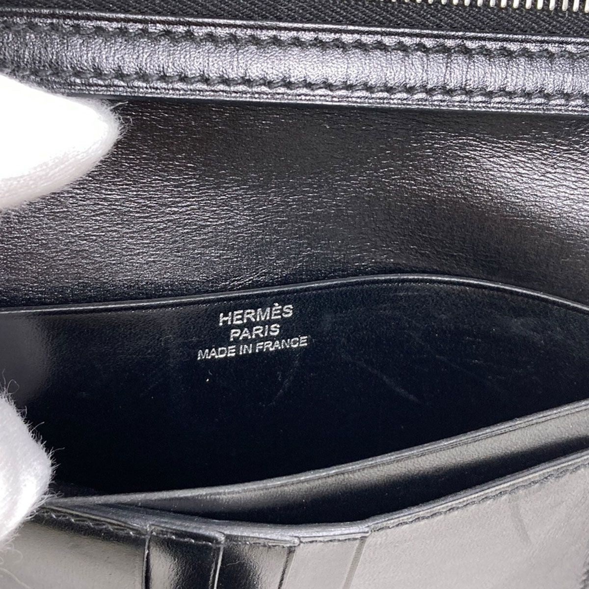 Hermes Bearn Compact Silver Bifold Wallet — view 7