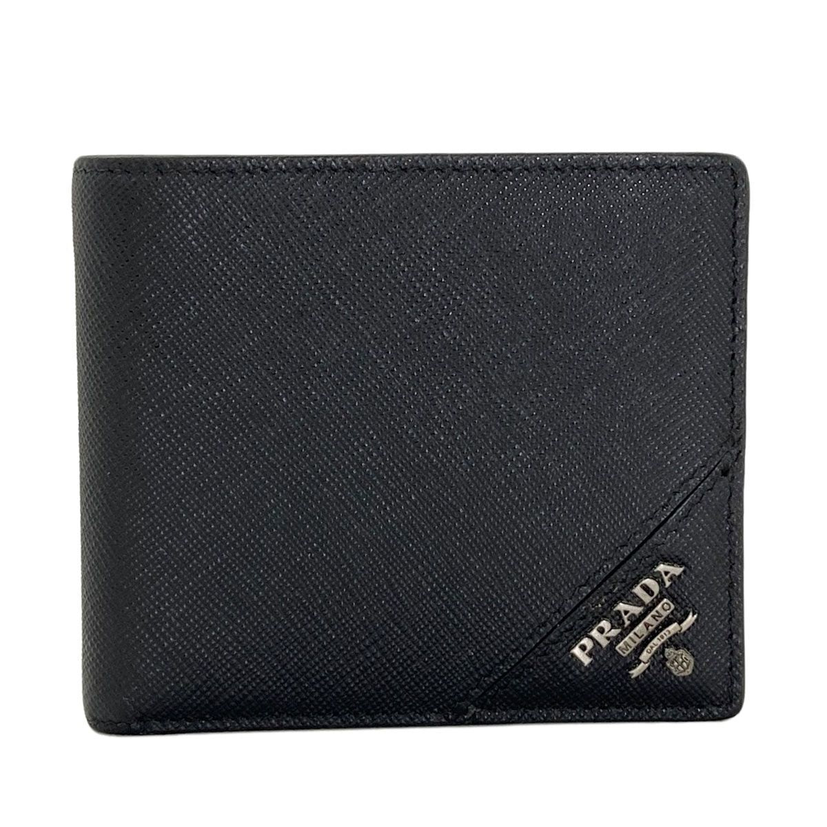 Prada Logo Bifold Wallet Saffiano