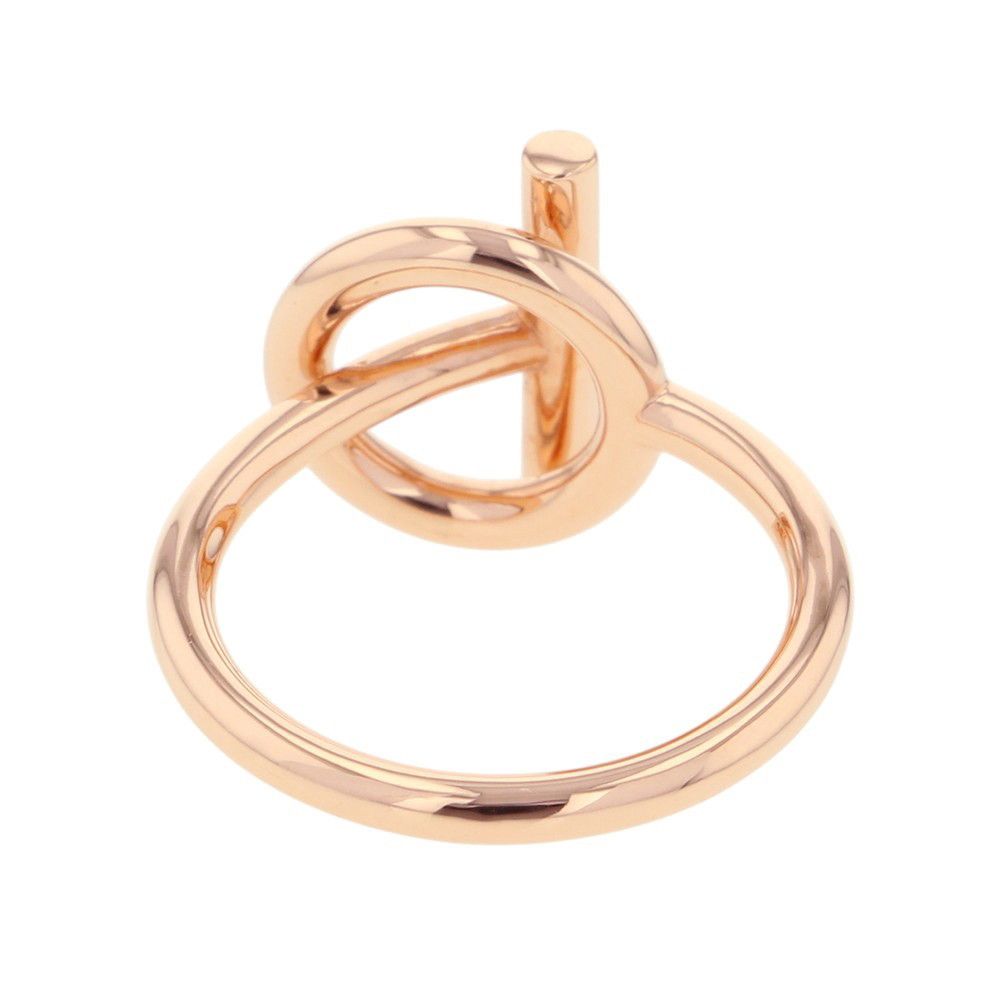 Hermes Ring Echappee PM Diamond Total 18k Pink Gold — view 3