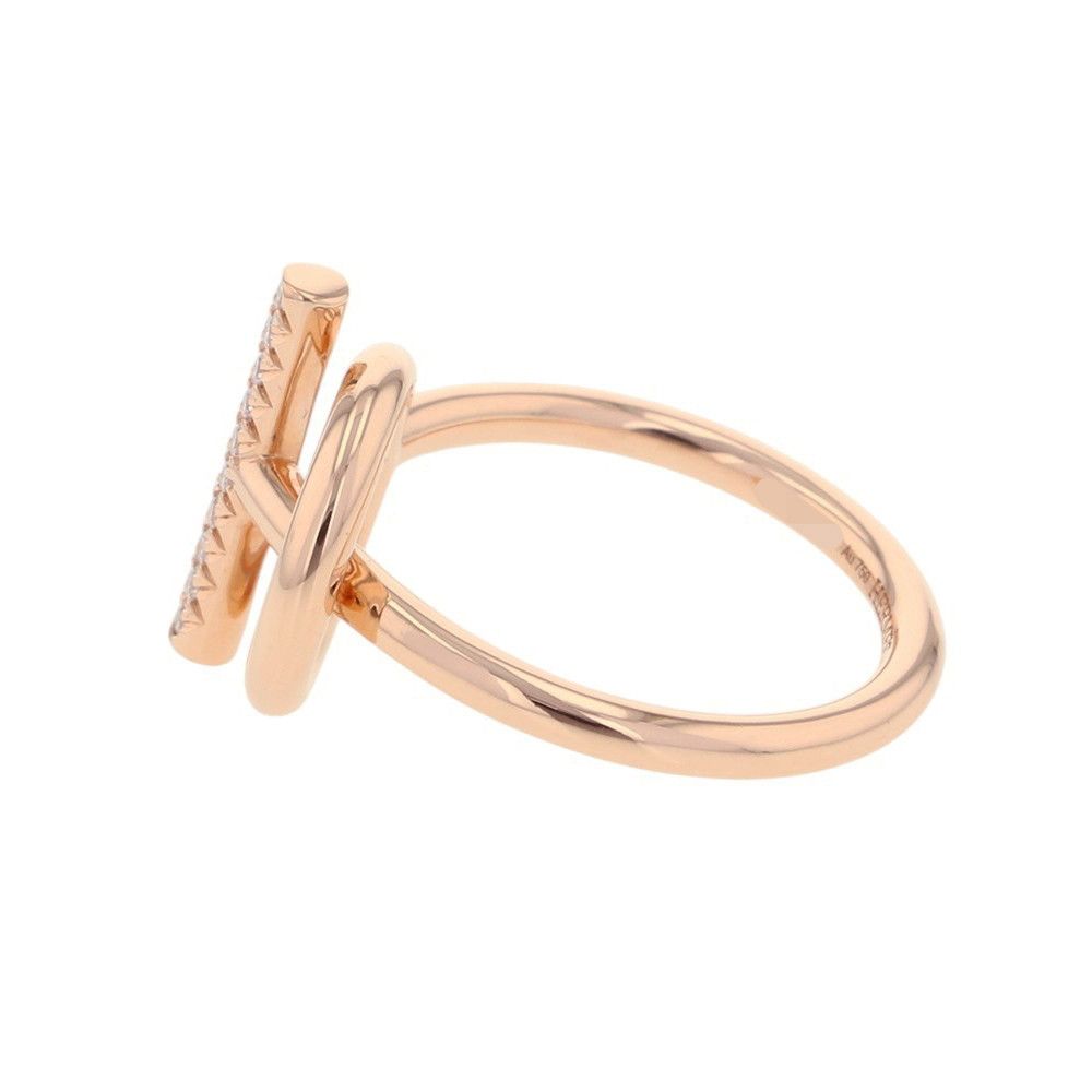 Hermes Ring Echappee PM Diamond Total 18k Pink Gold — view 2