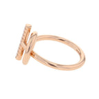 Hermes Ring Echappee PM Diamond Total 18k Pink Gold — view 2