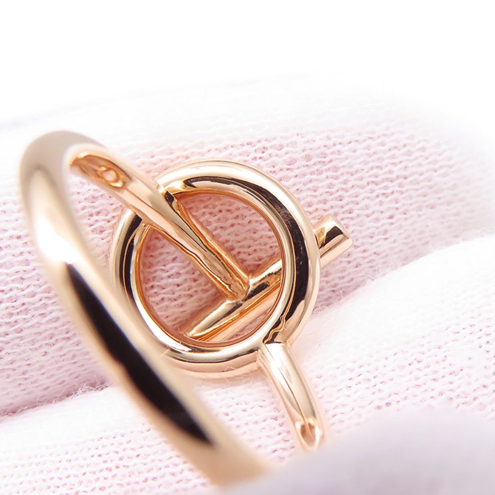 Hermes Ring Echappee PM Diamond Total 18k Pink Gold — view 6