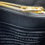 Prada Handbag Gathered Nappa Gaufre 2-Way Black — view 7
