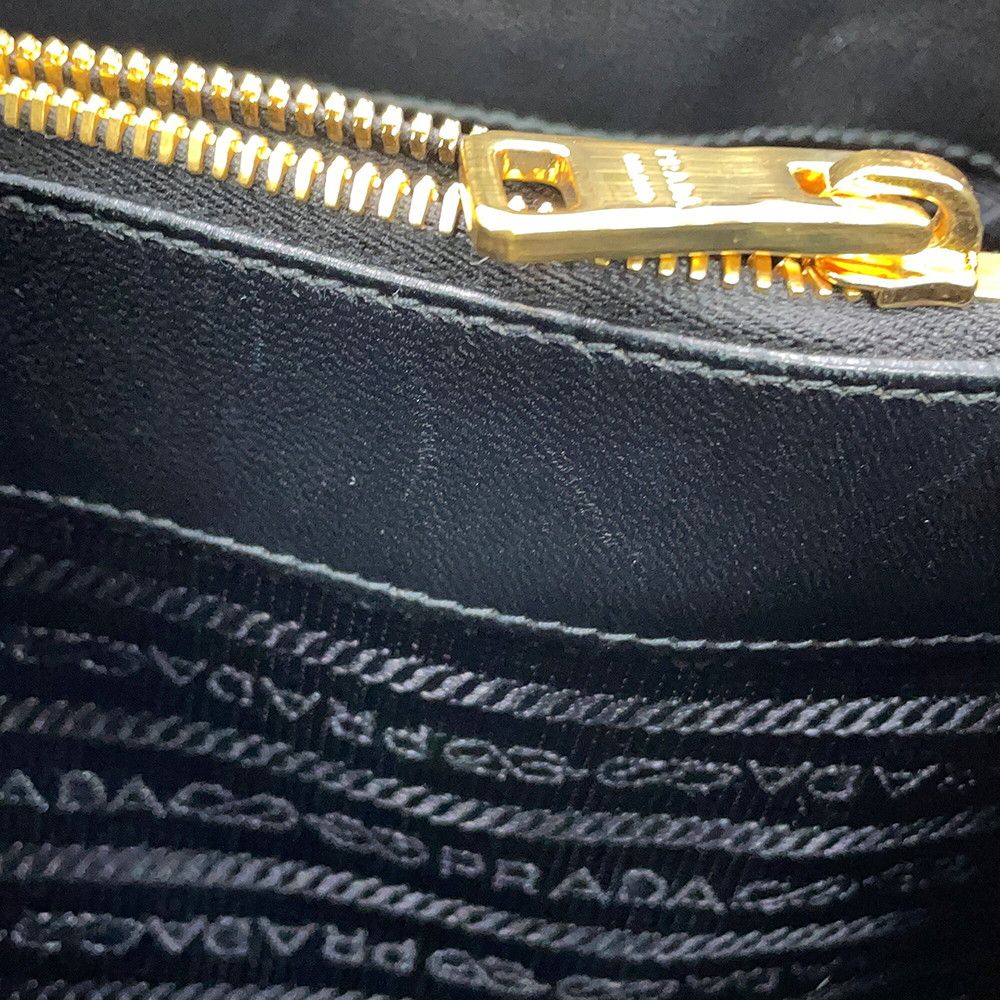 Prada Handbag Gathered Nappa Gaufre 2-Way Black — view 7