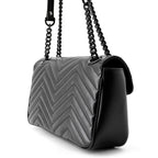 Gucci Chain Shoulder Bag GG Marmont Quilted Small Leather Black — view 2