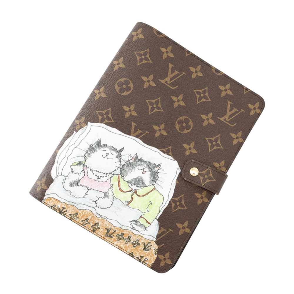 Louis Vuitton Notebook Cover Monogram Agenda Bureau MM Diary Gray Coddington