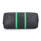 Louis Vuitton Boston Bag Monogram Eclipse Keepall Bandouliere 50 Black — view 3