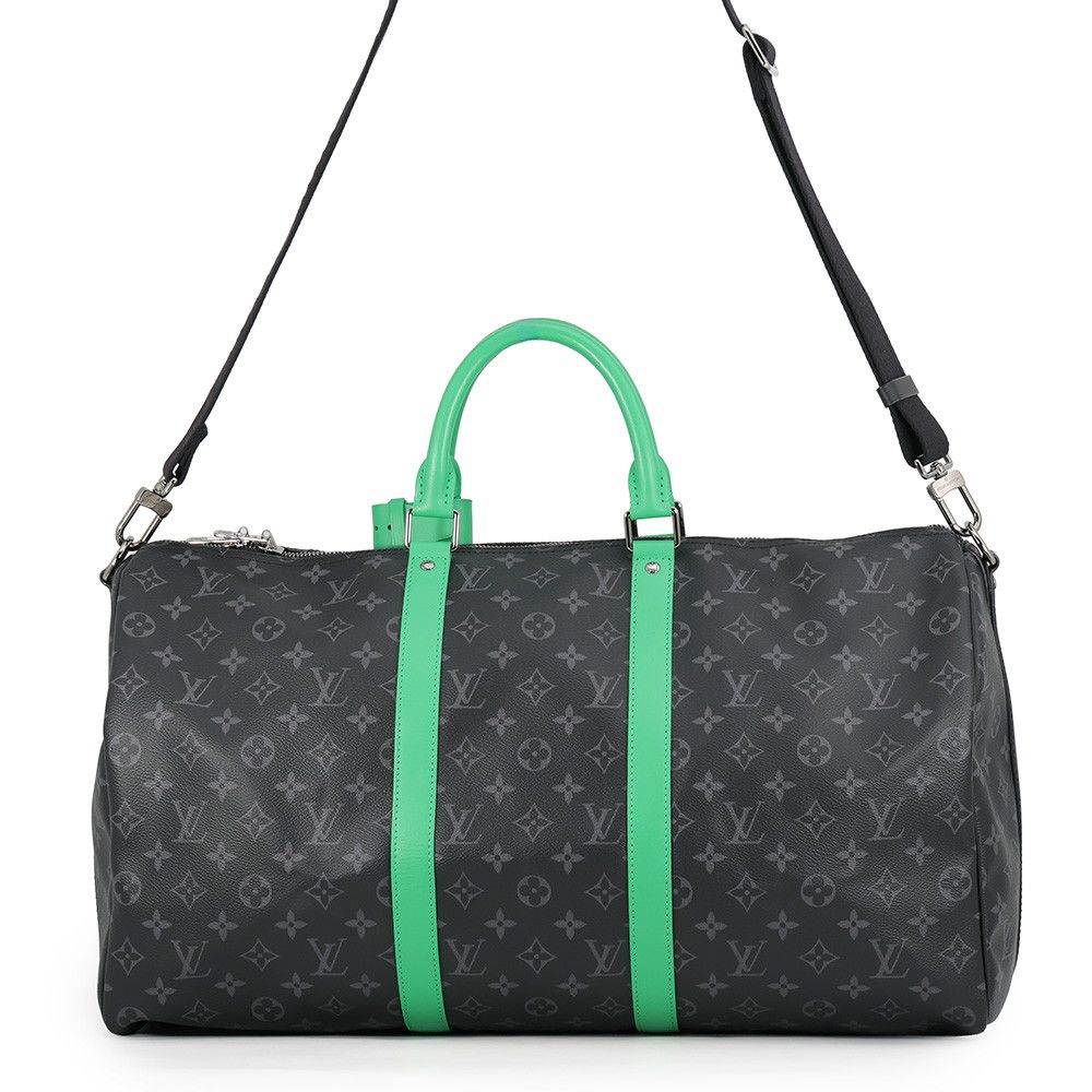 Louis Vuitton Boston Bag Monogram Eclipse Keepall Bandouliere 50 Black