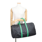 Louis Vuitton Boston Bag Monogram Eclipse Keepall Bandouliere 50 Black — view 4