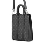 Louis Vuitton Monogram Eclipse Sac Plat Cross Bag 2-Way Shoulder Bag Black — view 2