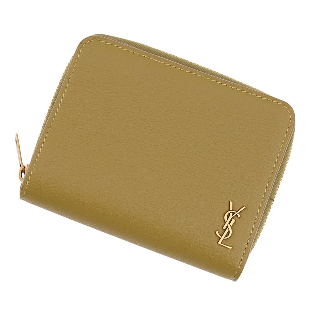 Saint Laurent Paris Bifold Wallet YSL Compact Zip Around Leather
