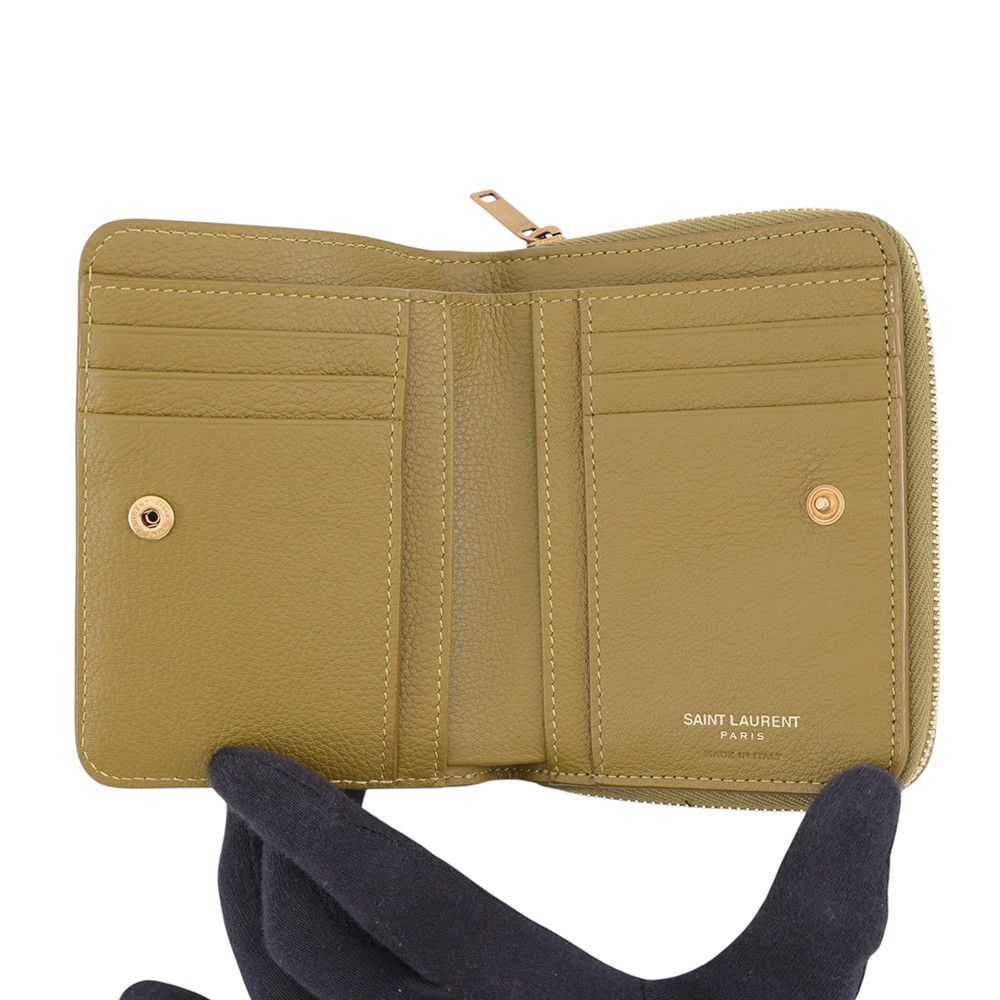 Saint Laurent Paris Bifold Wallet YSL Compact Zip Around Leather — view 4