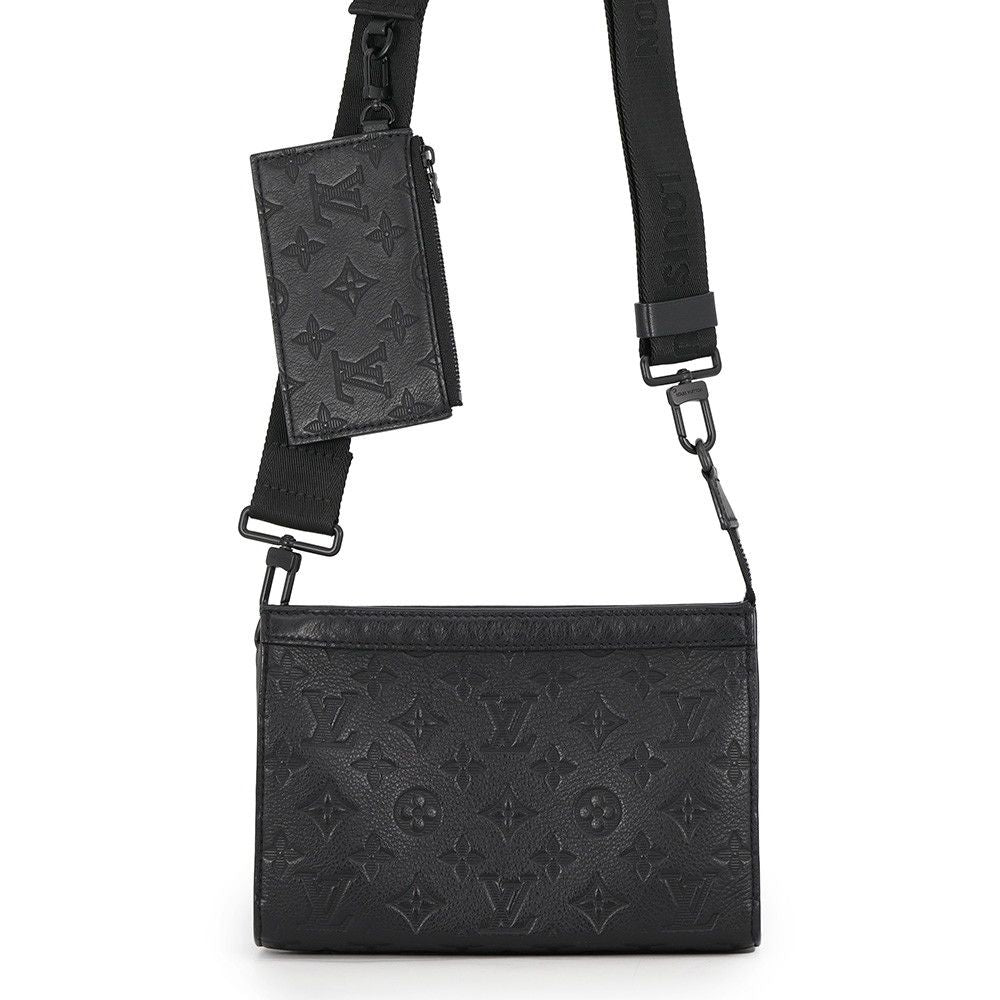 Louis Vuitton Shoulder Bag Monogram Shadow Gaston Wearable Wallet Black