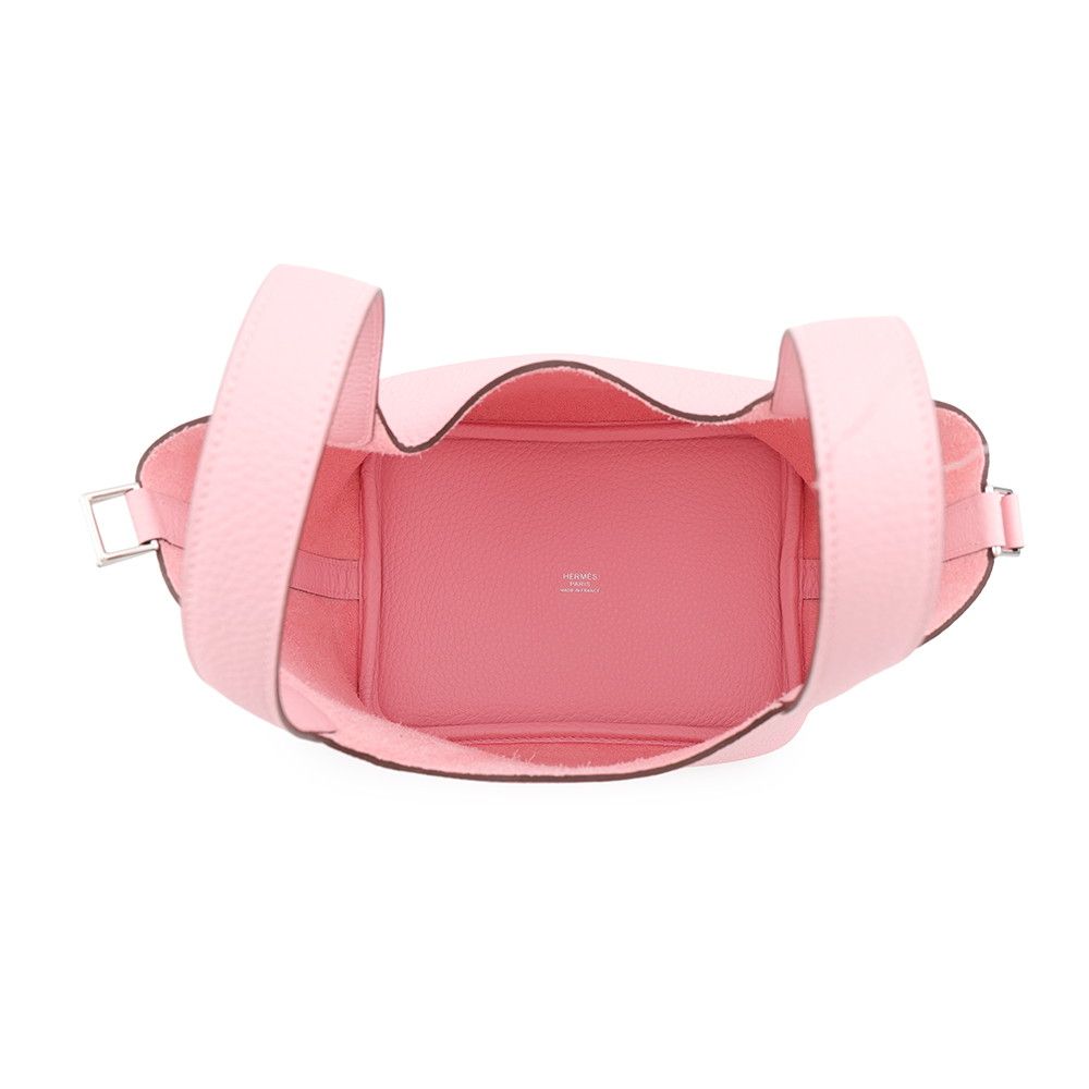 Hermes Handbag Picotin Lock PM Rose Sakura Silver Taurillon Clemence — view 5