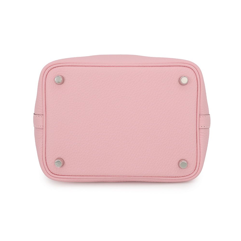 Hermes Handbag Picotin Lock PM Rose Sakura Silver Taurillon Clemence — view 3