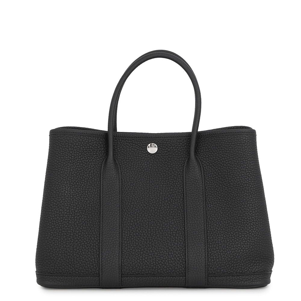 Hermes Tote Bag Garden Party TPM Black Silver Negonda