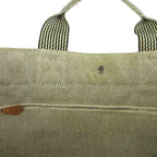 Hermes New Fourre Tout MM Tote Bag Canvas Stripe Light Gray Black — view 8