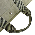 Hermes New Fourre Tout MM Tote Bag Canvas Stripe Light Gray Black — view 7