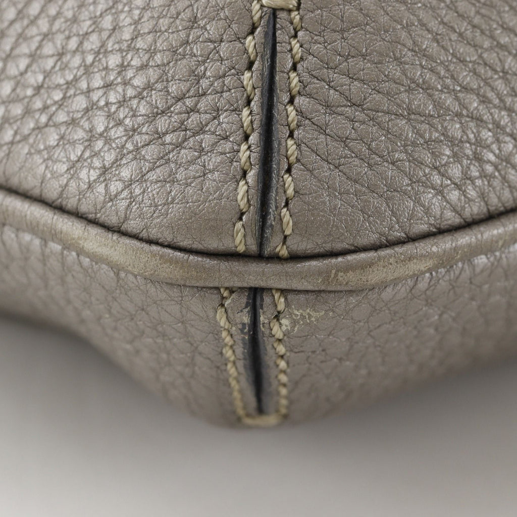 Fendi Selleria Leather Gray Shoulder Bag — view 4