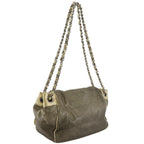 Chanel Hollywood Accordion Flap Leather Gold Shoulder Bag — view 3