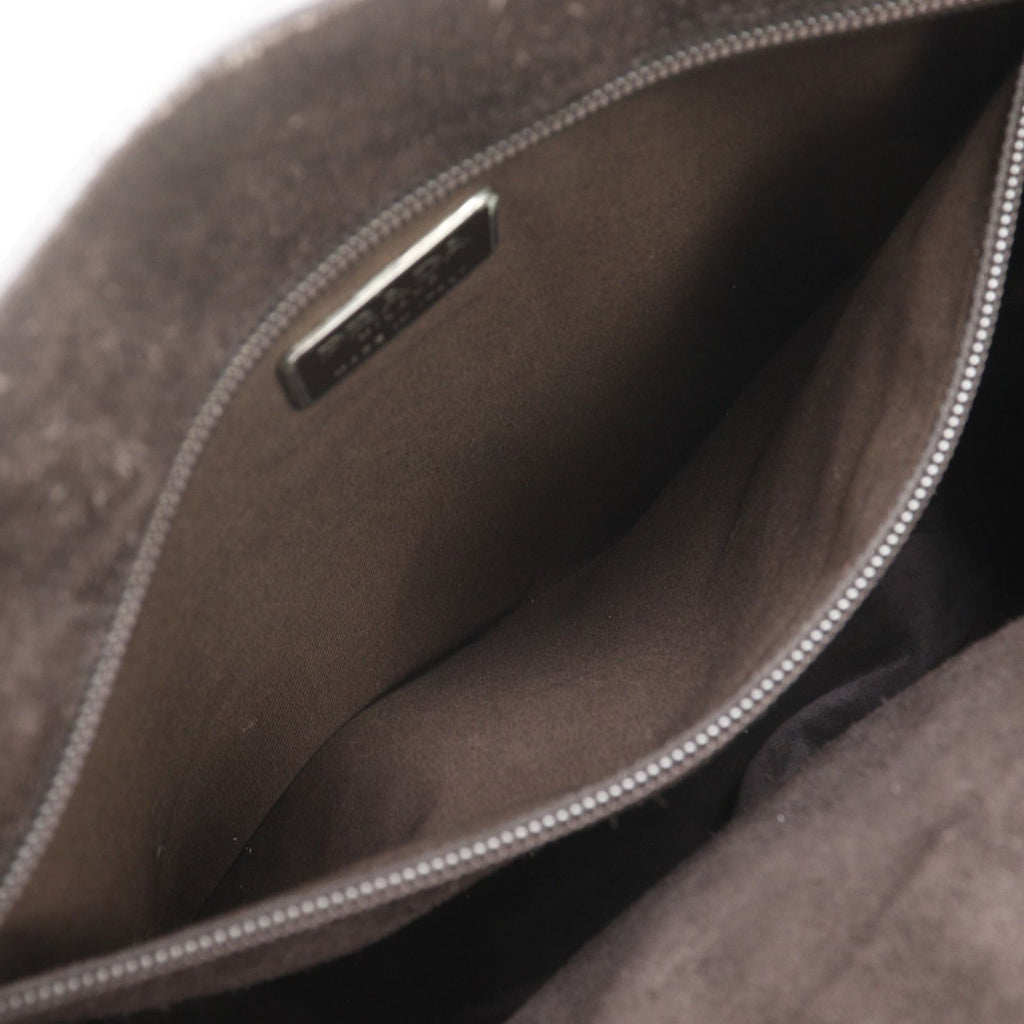 Prada Logo Leather Brown Tote Bag — view 7