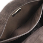 Prada Logo Leather Brown Tote Bag — view 7