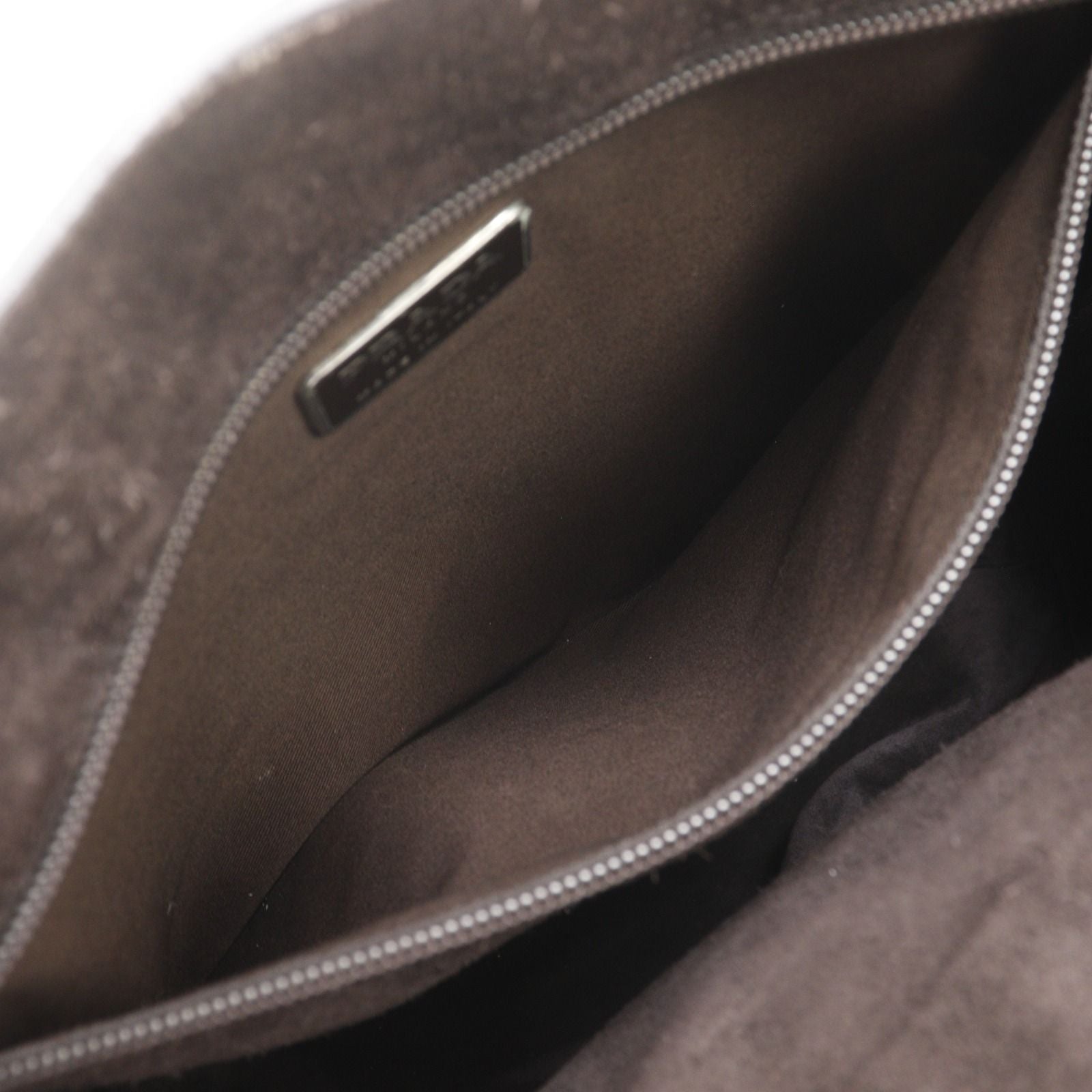 Prada Logo Leather Brown Tote Bag — view 7